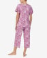 ფოტო #2 პროდუქტის Women's Short Sleeve 2 Piece Pajama Set