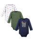 ფოტო #1 პროდუქტის Baby Boys Cotton Long-Sleeve Bodysuits 3pk, Dinosaur Explorer