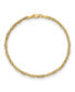 ფოტო #1 პროდუქტის Singapore Chain Anklet in 14k Yellow Gold