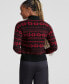 Фото #2 товара Women's Cashmere Fair Isle Mock Neck Sweater, Created for Macy's