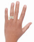 ფოტო #2 პროდუქტის Men's Diamond Circle Cluster Ring (1/3 ct. t.w.) in Sterling Silver & 18k Gold-Plate