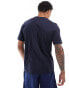 Фото #2 товара adidas Performance Essentials single jersey embroidered small logo t-shirt in blue