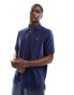 Фото #1 товара Polo Ralph Lauren icon logo cord knit polo classic oversized fit in navy