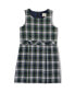 Big Girls School Uniform Plaid Jumper Top of Knee