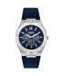 ფოტო #1 პროდუქტის Men's Multifunction Quartz Echo Park Blue Leather Strap 42mm