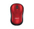 Фото #2 товара Logitech Wireless Mouse M185 - Ambidextrous - Optical - RF Wireless - 1000 DPI - Black - Red