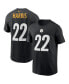 Фото #1 товара Men's Najee Harris Black Pittsburgh Steelers Player Name and Number T-shirt