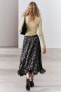 Zw collection metallic midi skirt