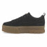 Puma Mayze Lace Up Womens Black Sneakers Casual Shoes 38078405