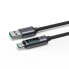 Kabel przewód z wyświetlaczem LED USB-C - USB-A 66W 1.2m czarny