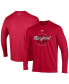 Фото #1 товара Men's Red Maryland Terrapins Throwback Basketball Performance Cotton Long Sleeve T-shirt