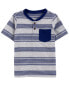 Фото #1 товара Baby Striped Pocket Henley Tee 12M