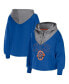 ფოტო #4 პროდუქტის Women's Blue New York Knicks Pieced Quarter-Zip Hoodie Jacket