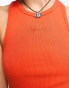 Superdry code essential tank top in flame orange Feuerfarben, 44 - фото #3