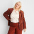 Фото #1 товара Women's Long Sleeve Notched Collar Cord Blazer - Future Collective with Reese