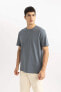 Erkek T-shirt V7699az/gr314 Grey