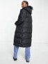 Threadbare Petite Onyx 2 in 1 longline gilet and puffer coat in black