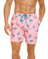 Фото #1 товара Плавки мужские Club Room Quick-Dry Performance с принтом Фламинго 7" для пляжа, созданные для Macy's