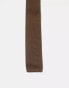 Jack & Jones knitted tie in brown