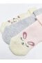 LCW baby Desenli Kız Bebek Havlu Soket Çorap 3'lü