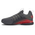 Фото #3 товара Puma Axelion Interest Fade Running Mens Grey, Red Sneakers Athletic Shoes 37636