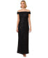 Фото #1 товара Women's Corded Off-The-Shoulder Sequin Gown
