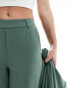 Фото #6 товара Vila high waist wide leg trouser co-ord in duck green