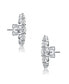 ფოტო #3 პროდუქტის Sterling Silver Cubic Zirconia 5-Stone Linear Journey Earrings