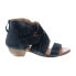 Фото #1 товара Miz Mooz Chasen P41003 Womens Black Leather Strap Heeled Sandals Shoes 6