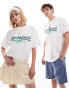 Reclaimed Vintage unisex oversized t-shirt with tennis club print in white