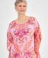Фото #4 товара Women's Embellished Printed Caftan Dress, Created for Macy's