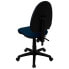 Фото #2 товара Mid-Back Navy Blue Fabric Multifunction Swivel Task Chair With Adjustable Lumbar Support