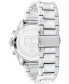 ფოტო #3 პროდუქტის Men's Multifunction Silver-Tone Stainless Steel Watch 43mm