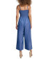 ფოტო #2 პროდუქტის Women's Chambray Ruched Jumpsuit