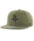 Men's Olive Houston Rockets Ballpark Camo Captain Snapback Hat