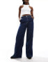 Pimkie baggy wide leg contrast stitch jeans in rinsed blue Rince-Waschung, 34 - фото #1