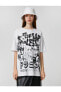 Футболка Koton Oversize Far East Print Crew Neck