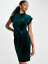 Фото #4 товара Closet London Tall velvet mini dress in emerald