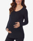 ფოტო #4 პროდუქტის Women's Softwear with Stretch Maternity Long Sleeve Henley