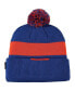 Men's Royal Boise State Broncos Logo Sideline Cuffed Knit Hat with Pom