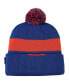 ფოტო #3 პროდუქტის Men's Royal Boise State Broncos Logo Sideline Cuffed Knit Hat with Pom