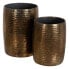 Vase 2 Pieces Bronze Golden Aluminium 35,5 x 35,5 x 50 cm