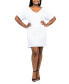 ფოტო #4 პროდუქტის Plus Size Loose Fit V-Neck T Shirt Dress