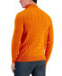 Фото #2 товара Men's Cable Knit Quarter-Zip Cotton Sweater, Created for Macy's
