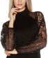 Фото #4 товара Women's Embellished Mixed Media Sweater