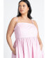Фото #1 товара Plus Size Ombre Flare Skirt Maxi Dress