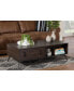 Фото #7 товара Baldor Modern and Contemporary 47.2" Finished Wood and Finished Metal 2-Drawer Coffee Table