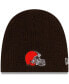 Фото #1 товара Infant Boys and Girls Brown Cleveland Browns Mini Fan Beanie