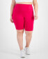 Plus Size Essentials High Waist Bike Shorts, Created for Macy's