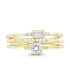 ფოტო #1 პროდუქტის Cubic Zirconia Round and Baguette Faux Stacked Ring